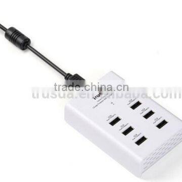 Multiple USB Charger 6 Port 72 Wat USB Desktop Rapid Charger (2.4A Max Per Port), Intelligent USB Travel Charger for Smartphones photo-2