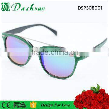 2016 Summer Design High Quality PC Injection Unisex Fake Wood Sunglasses Mirror Coating Lens photo-4