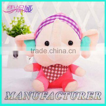 Custom PP Cotton Cute Elephant Plush Keychain Toy