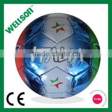 4C printed metallic shine PVC soccer ball