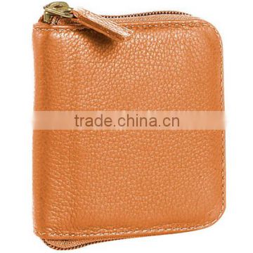 Leather zip around wallet purse