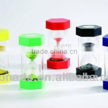 15 Minutes Colorful Plastic Hexagonal Shape Sand Timer