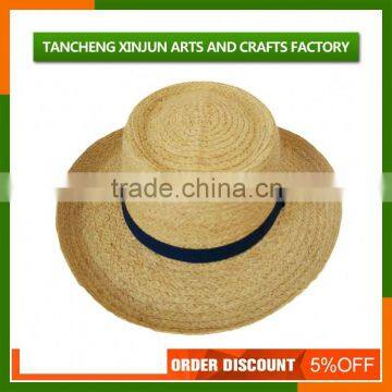 Handmade Natural Cheap Mens Straw Hats With Black Band photo-5