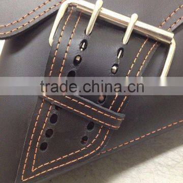 Simple Style Classic Black Motorcycle Motorbike Leather Saddle Bags Side Bags photo-3