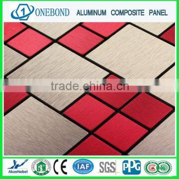 Color Brush finish aluminum composite panel / fireproof ACP/ACM/