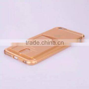 Newest Multicolor Anti-friction Soft TPU With Card Slot Slim Transparent Mobile Phone Case Back Cover for Apple IPhone 6 photo-6