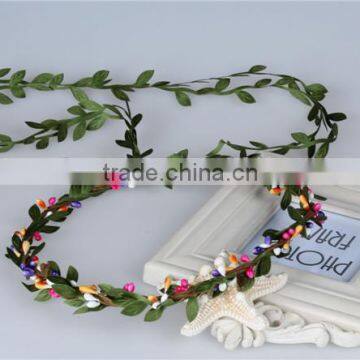 Wedding Artificial Flower Hair Wreath.summer Beach Gift Hair Jewelry Accessory photo-4