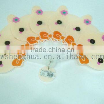 plastic pp hand fan/custom printed cat plastic Seven folding fan