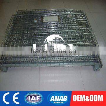 Tailored Collapsible Wire Container Tire Storage Folding Cage With Wheels photo-4