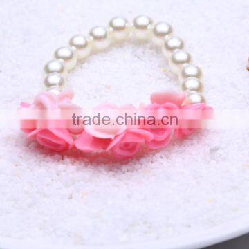 Hot Kids Baby Girls Jewelry Imitation Pearl Beads Cute Flower Necklace Bracelet Lovely Children Set Gift photo-4
