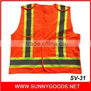 Canadian design class 3 hi vis 5 point mesh tear away Safety Vest