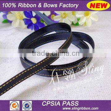 2015 Wholesale 10mm Satin Ribbon With Silver Golden Border photo-6