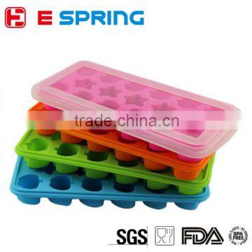 Star And Apple Shape Fancy Ice Cube Trays With Lid Silicone Candy Molds