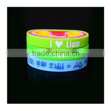 Bulk Cheap Debossed Inkfilled Silicone Wristband/silicone Wristband