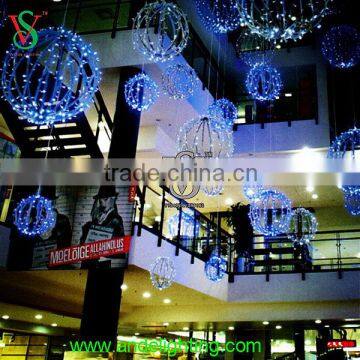 2016 new design shopping mall decoration hanging ball light for sale