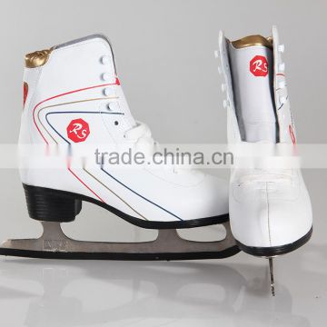 Customized good quality with leather vamp ice hockey figure shoes helmet inline skates