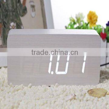 Voice Control Digital LED clock/Wooden clock