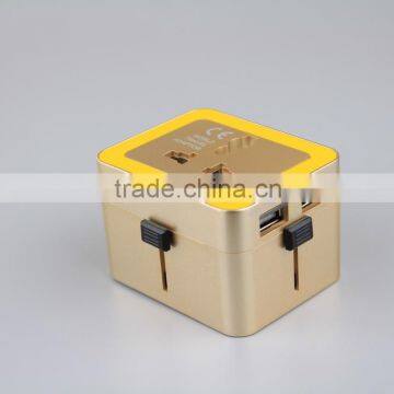 Factory Hot Wholesale All in One Folding Universal Cheap Travel Adapter With Dual Usb,UK to US AU EU Travel Converter photo-2