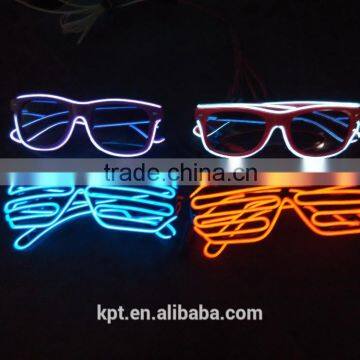 2016 colorful glowing EL wire glasses manufacturer for party