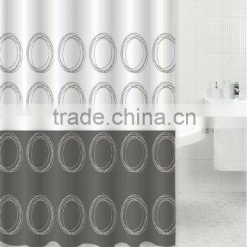 mould proof water proof polyester printed hotel shower curtain