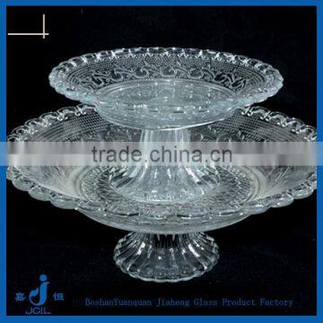 Two layers homeware glass bowl for seasoning