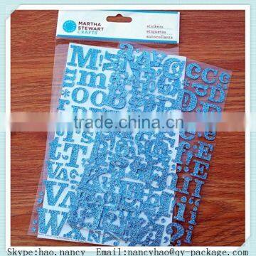 Self-adhesive Printed Letter Labels for Kids/Glitter Letter Sticker photo-2