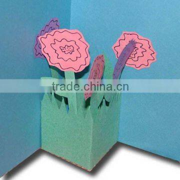 Printed 3d Card,Flower 3d Card,3d Puzzle Card