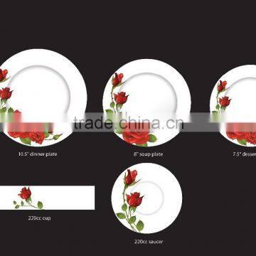 Chinese factory direct Ceramic dinnerware sets elegant fine porcelain dinner sets tableware set 20pcs nice flower dinner set