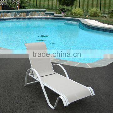 Most popular outdoor aluminium sling sunbed for poolside