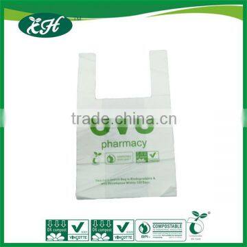 100% EN13432 ASTM D6400 Cornstarch Biodegradable Shopper Bag