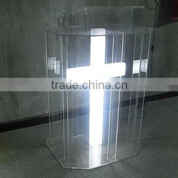 Unassembled Acrylic/lectern/pulpit/lucite/plexiglass/podium/led photo-4
