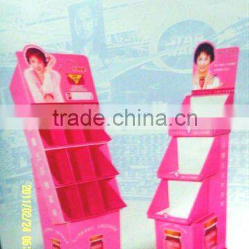 4 colors printing display shelf for lady nourishment