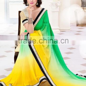 Latest Multi Color Georgette Sarees By SHREE EXPORTS