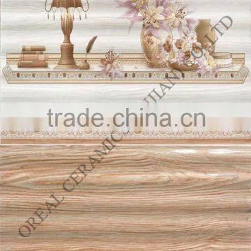 Fujian 3D inkjet wood pattern ceramic wall tiles