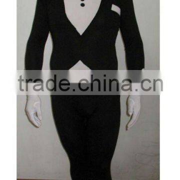 blue tuxedo full body spandex suit