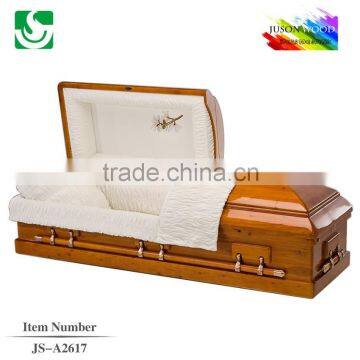 natural finish professional wooden casket dimensions