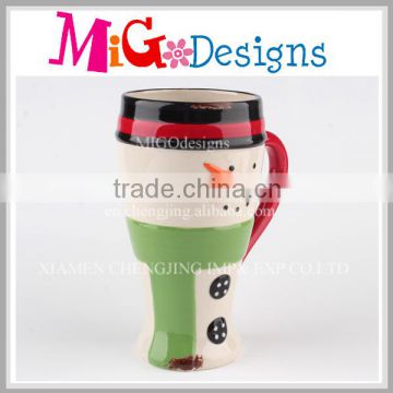 Cheap Ceramic Mugs Snowman Shape Winter Warm Gift