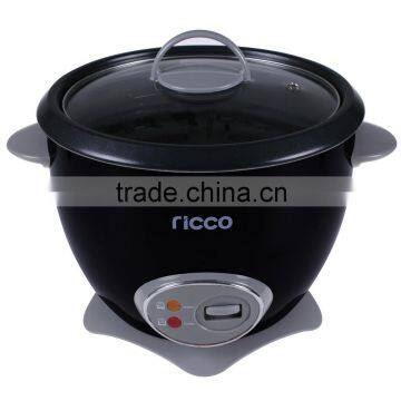 Elegant drum rice cooker in black