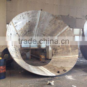 Cold pressing Plain steel conical bottom dish ends for pressure vessel