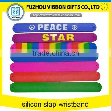 Factory Directly Sale Custom Colorful Silicone Slap Wristbands