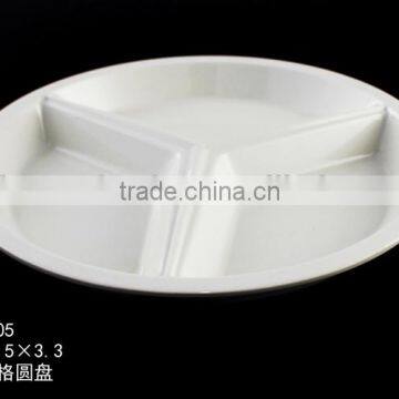 High Quality Cutomized Unbreakable 100% Melamine Plastic Tray With 3 Compartments photo-1