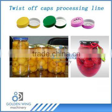 Glass Jar Canned Fruit Twist Off Cap/Lug Lid Making Machine