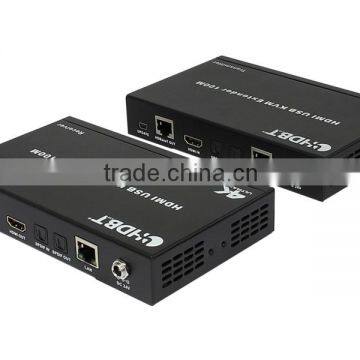 Professional KVM Extender, HDMI USB Extender over Cat5e/Cat6 (HDBaseT), 100m