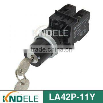 2 position key operated electric switch lock NO+NC LA42P-11Y