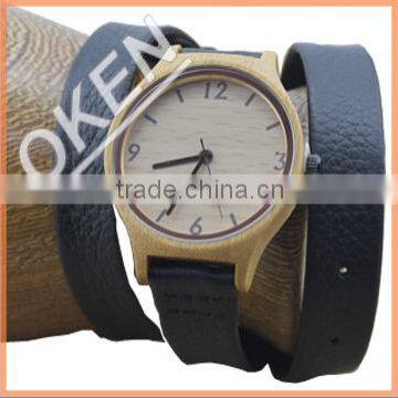 2016 handsome wooden watch with cork wristband