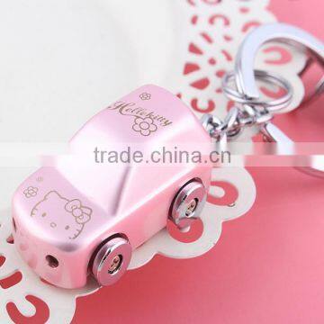 Pink Car Shape Keychains, Customized Car Metal Keychains, Customized Pink Car Shape Metal Keychains Manufacture photo-4