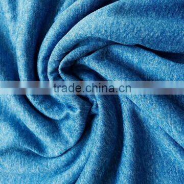 100%poly Cationic Yarn Heather Jersey Fabric photo-2