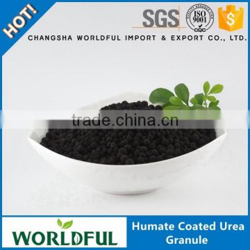 Black urea high nitrogen granules, humic acid humate coated urea with amino acid