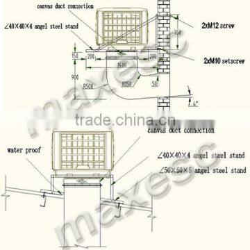 ESC Hot Selling 20000M3/H Down Draft Plastic Swamp Water Cooler photo-4