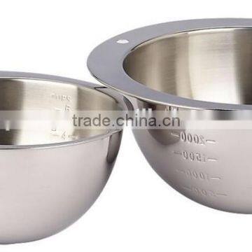 Stainless steel measuring bowl